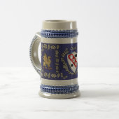Clarke Irish Shield Griffin Stein Bierpul (Voorkant links)