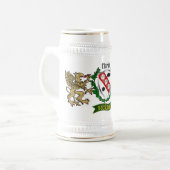 Clarke Irish Shield Personalized Bierpul (Voorkant links)