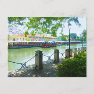 Clarke Quay riverside Singapore briefkaart