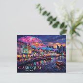 Clarke Quay Singapore Briefkaart (Staand voorkant)