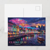 Clarke Quay Singapore Briefkaart (Voorkant / Achterkant)