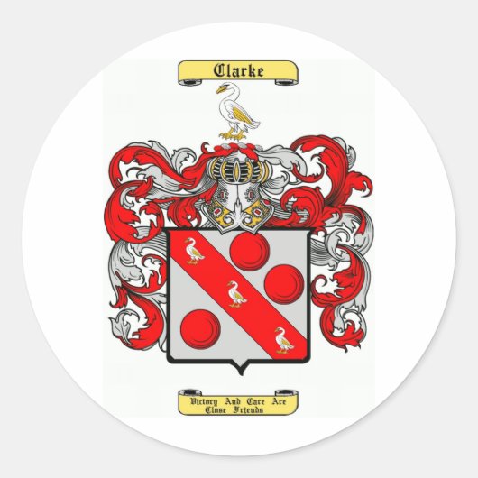 Clarke Ronde Sticker (Voorkant)