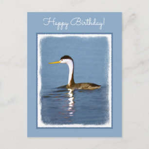 Clark's Grebe Painting - Oorspronkelijke vogelkuns Briefkaart