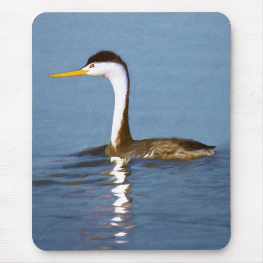Clark's Grebe Painting - Oorspronkelijke vogelkuns Muismat (Voorkant)