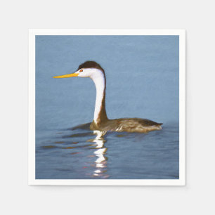 Clark's Grebe Painting - Oorspronkelijke vogelkuns Servet