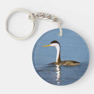 Clark's Grebe Painting - Oorspronkelijke vogelkuns Sleutelhanger
