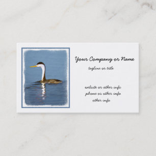Clark's Grebe Painting - Oorspronkelijke vogelkuns Visitekaartje