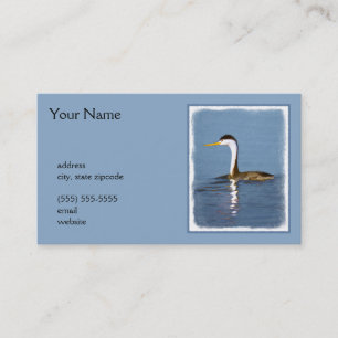 Clark's Grebe Painting - Oorspronkelijke vogelkuns Visitekaartje