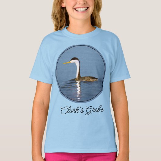 Clark's Grebe Painting - Original Bird Art T-Shirt (Voorkant)