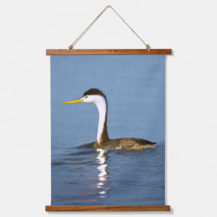 Clark's Grebe Schilderij - Originele Wild Bird Art Hangend Wandkleed