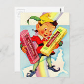 Clark's kauwgomelf uit de jaren 1940 briefkaart (Voorkant / Achterkant)