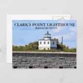 Clark's Point Lighthouse, Massachusetts Briefkaart (Voorkant / Achterkant)
