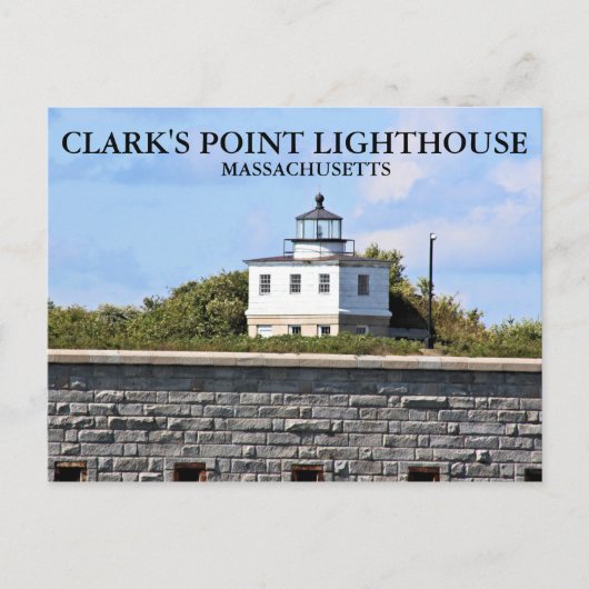 Clark's Point Lighthouse, Massachusetts Briefkaart (Voorkant)