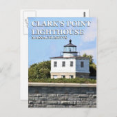 Clark's Point Lighthouse, Massachusetts Briefkaart (Voorkant / Achterkant)