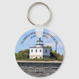 Clarks Point Lighthouse Massachusetts Keyring Sleutelhanger