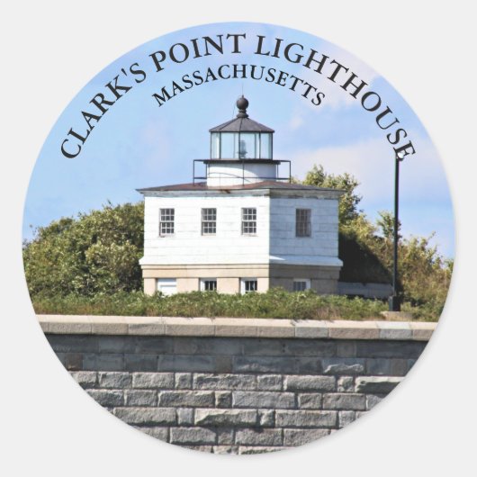 Clarks Point Lighthouse Massachusetts Stickers (Voorkant)