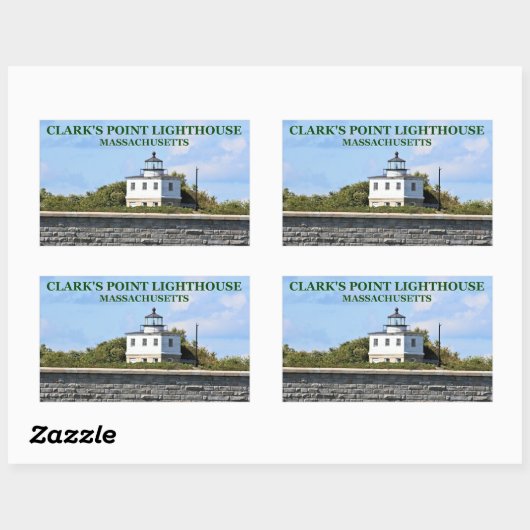 Clark's Point Lighthouse, Massachusetts Stickers (Vel)