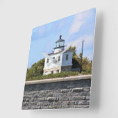 Clark's vuurtoren, Massachusetts. Square Wall klok (Hoek)