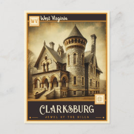Clarksburg, West Virginia | Antiek Briefkaart
