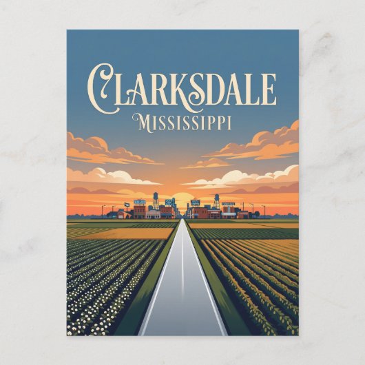 Clarksdale Mississippi Briefkaart (Voorkant)