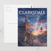 Clarksdale Mississippi Briefkaart (Voorkant / Achterkant)
