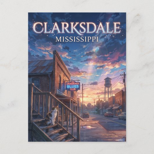 Clarksdale Mississippi Briefkaart (Voorkant)