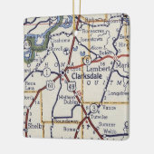 Clarksdale Mississippi kaart Keramisch Ornament (Links)
