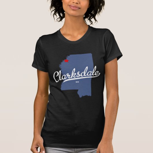 Clarksdale Mississippi MS Shirt (Voorkant)