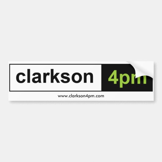 Clarkson4pm Bumpersticker (Voorkant)