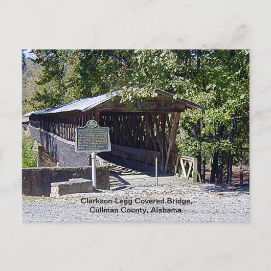 Clarkson Covered Bridge Alabama  Briefkaart (Voorkant)