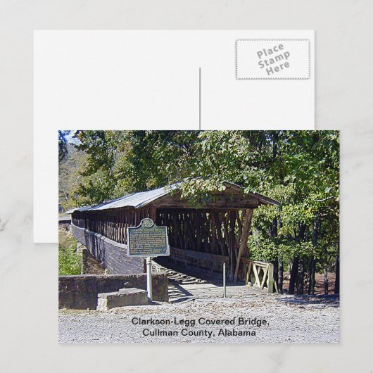 Clarkson Covered Bridge Alabama Briefkaart (Voorkant / Achterkant)