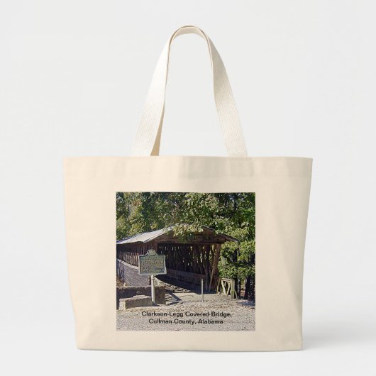 Clarkson Covered Bridge Alabama Grote Tote Bag (Voorkant)