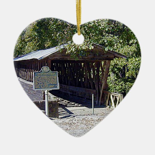 Clarkson Covered Bridge Alabama Keramisch Ornament (Voorkant)
