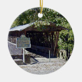 Clarkson Covered Bridge Alabama Keramisch Ornament (Voorkant)