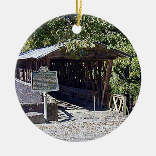 Clarkson Covered Bridge Alabama Keramisch Ornament (Voorkant)