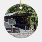 Clarkson Covered Bridge Alabama Keramisch Ornament (Achterkant)