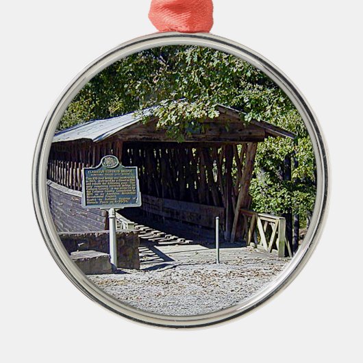 Clarkson Covered Bridge Alabama Metalen Ornament (Voorkant)