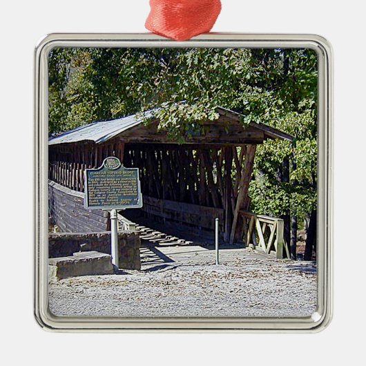 Clarkson Covered Bridge Alabama Metalen Ornament (Voorkant)