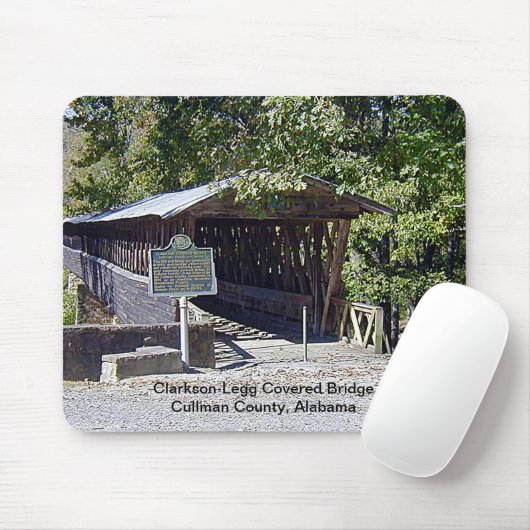 Clarkson Covered Bridge Alabama Muismat (Met muis)