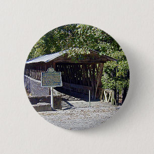 Clarkson Covered Bridge Alabama Ronde Button 5,7 Cm