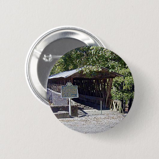 Clarkson Covered Bridge Alabama Ronde Button 5,7 Cm (Voorkant /achterkant)
