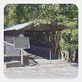Clarkson Covered Bridge Alabama Vierkante Sticker