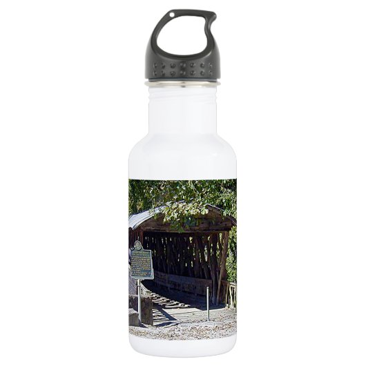 Clarkson Covered Bridge Alabama Waterfles (Voorkant)