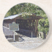 Clarkson Covered Bridge Alabama Zandsteen Onderzetter (Voorkant)