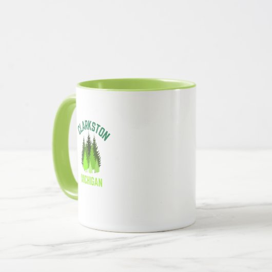 Clarkston Michigan Hometown Coffee Mok (Voorkant links)