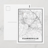 Clarksville Kaart (Voorkant / Achterkant)