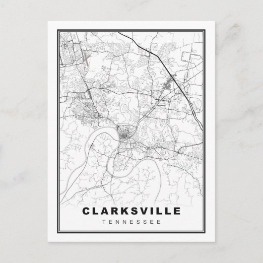 Clarksville Kaart (Voorkant)
