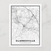 Clarksville Map Briefkaart (Voorkant)