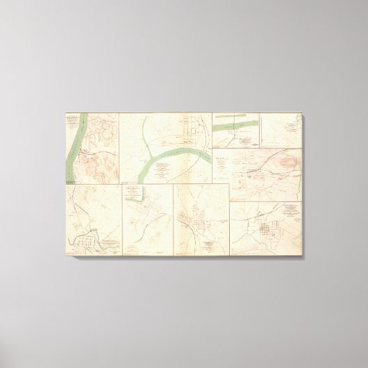 Clarksville, Tenn, Dalton, Ga Canvas Afdruk (Voorkant)