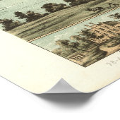 Clarksville Tennessee 1870 Antiek Panoramic Map Poster (Hoek)